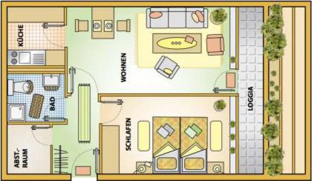 Grundriss große Wohnung, „Meyerholzstift“ Grundriss große Wohnung, „Meyerholzstift“