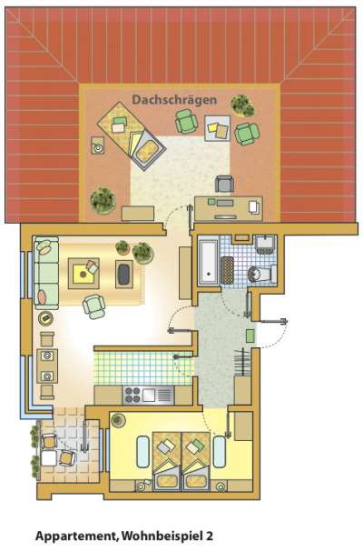 Apartment, Wohnbeispiel 1, „Haus am Wald“